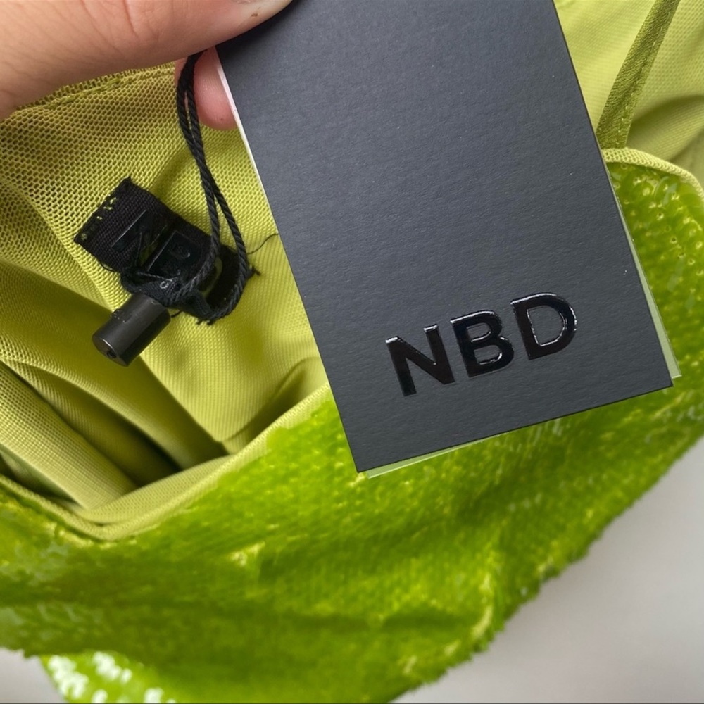 nbd size s apple martini sequin side zip minidress - Picture 7 of 10